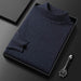 Men's Sweater Slim Fit Pure Color Half Collar Knitted Bottoming Shirt - Magellan Fashion Shop
