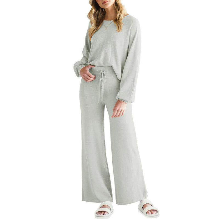 Casual Slimming Long-sleeved Trousers Thin Two-piece Suit - Magellan Fashion Shop
