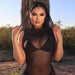 Hooded Mesh See-through Dress - Magellan Fashion Shop