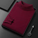 Men's Sweater Slim Fit Pure Color Half Collar Knitted Bottoming Shirt - Magellan Fashion Shop