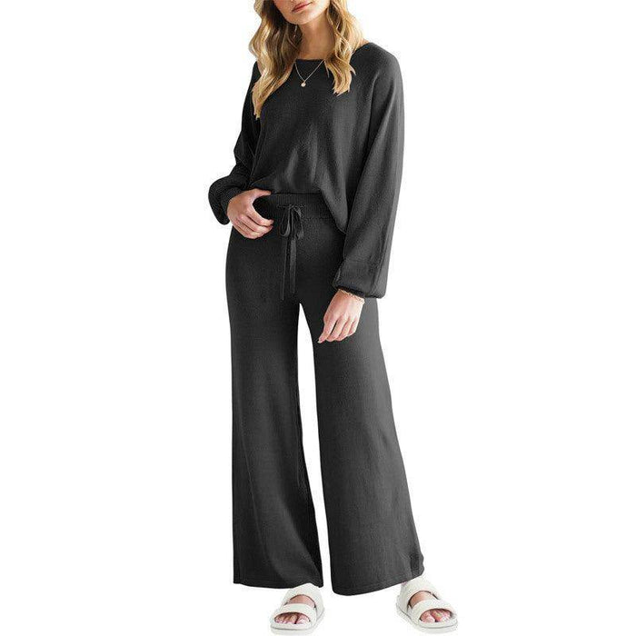 Casual Slimming Long-sleeved Trousers Thin Two-piece Suit - Magellan Fashion Shop