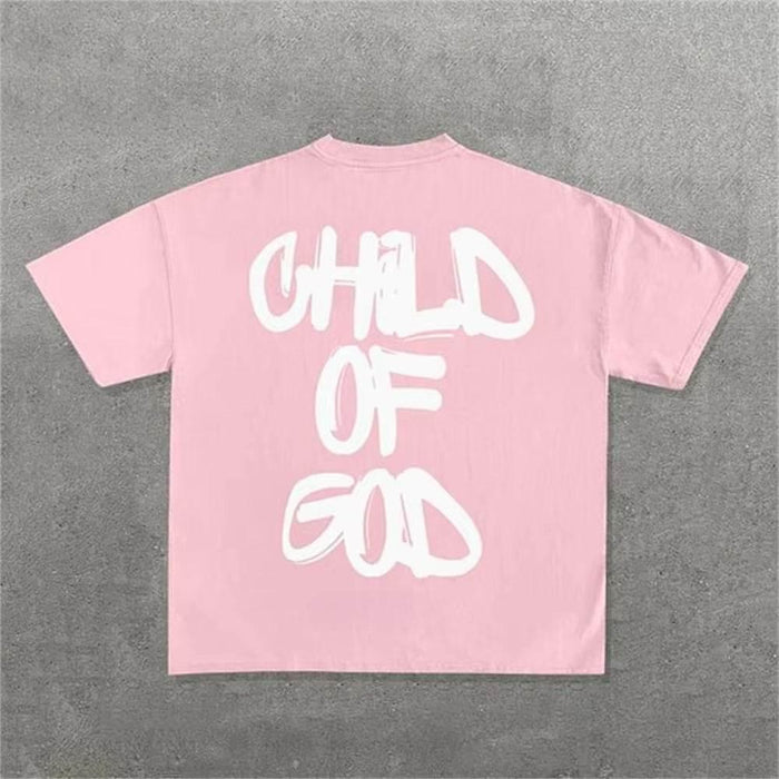 Personality Letter Pattern Oversized T-shirt Men - Magellan Fashion Shop