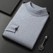 Men's Sweater Slim Fit Pure Color Half Collar Knitted Bottoming Shirt - Magellan Fashion Shop