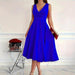 Simple Solid Color Casual Sleeveless Diagonal Collar Vest Dress - Magellan Fashion Shop