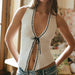 Summer New Fashion Knitted Fabric Lace-up Vest - Magellan Fashion Shop