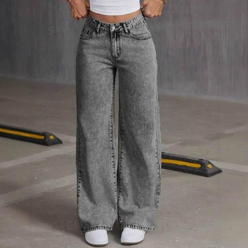 Embroidered Jeans For Women Straight Loose Trousers - Magellan Fashion Shop