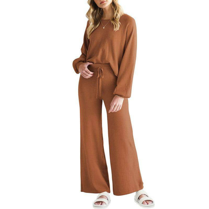 Casual Slimming Long-sleeved Trousers Thin Two-piece Suit - Magellan Fashion Shop