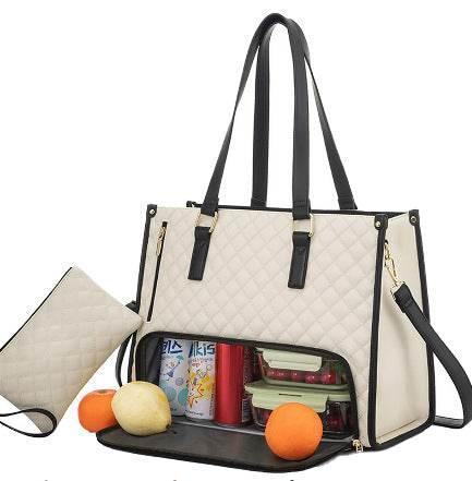 Lunch Tote Bag Women's Thermal Insulation Lunch Box Leak-proof Crossbody - Magellan Fashion Shop
