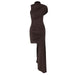 Women's Fashion Slim Round Neck Pleated Dress - Magellan Fashion Shop