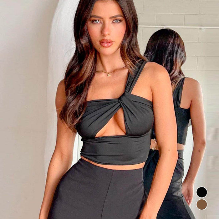 Casual One-shoulder Hollow-out Top - Magellan Fashion Shop