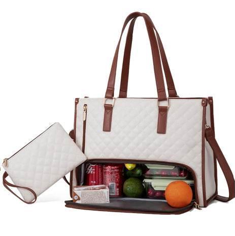 Lunch Tote Bag Women's Thermal Insulation Lunch Box Leak-proof Crossbody - Magellan Fashion Shop