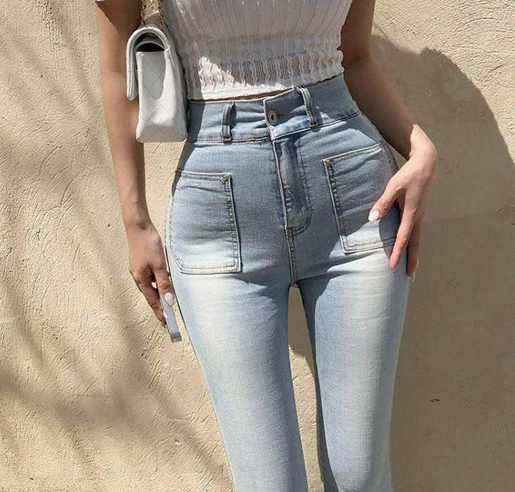 High Waist Big Long Leg Denim - Magellan Fashion Shop