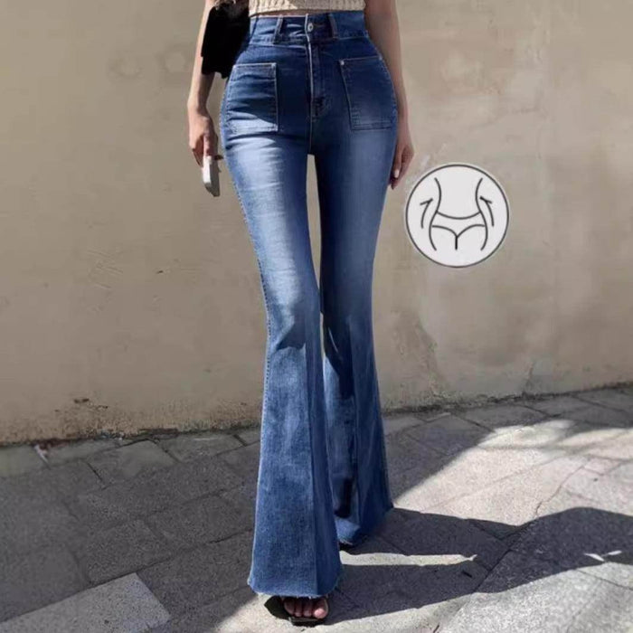 High Waist Big Long Leg Denim - Magellan Fashion Shop