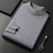 Men's Sweater Slim Fit Pure Color Half Collar Knitted Bottoming Shirt - Magellan Fashion Shop
