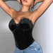 Deep V Wrapped Chest top Without Back - Magellan Fashion Shop