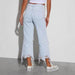 Women's Casual Loose Mid Waist Ripped Cropped Jeans - Magellan Fashion Shop