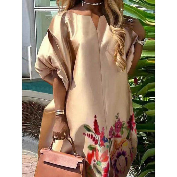 New Personalized Puff Sleeve Printing Dress - Magellan Fashion Shop