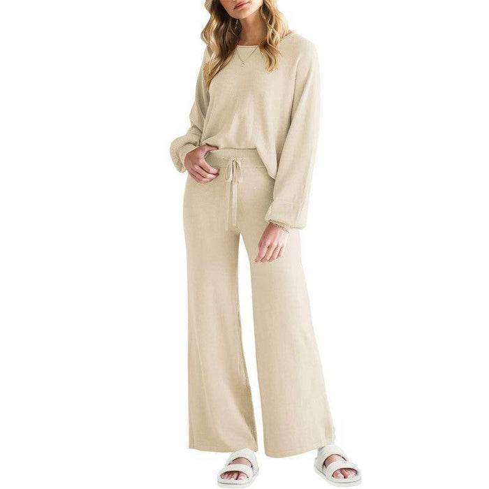 Casual Slimming Long-sleeved Trousers Thin Two-piece Suit - Magellan Fashion Shop