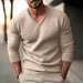 Fall Winter Men Knitwear V-neck Slim Fit Thin Long Sleeve Sweater - Magellan Fashion Shop