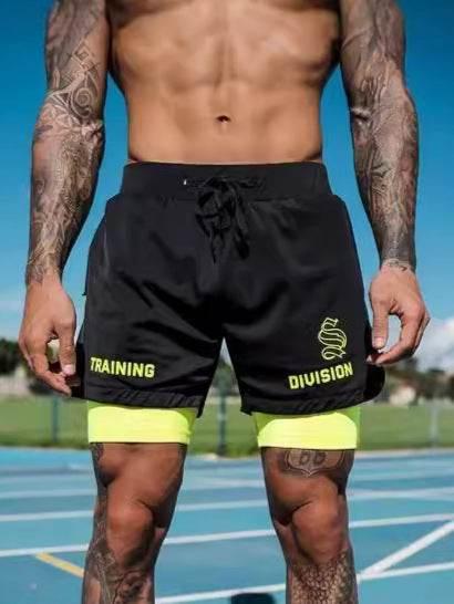 Men's Simple American Quick-drying Running Double-layer Sports Shorts - Magellan Fashion Shop