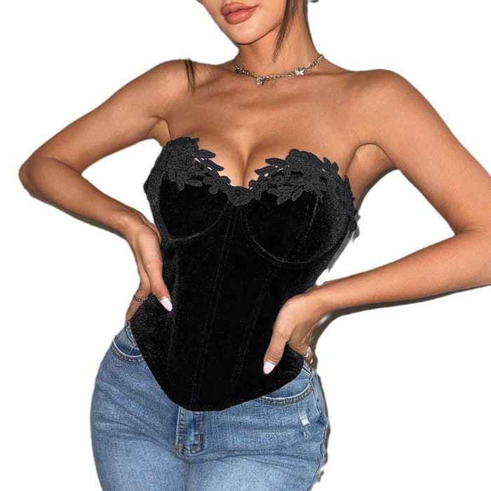 Deep V Wrapped Chest top Without Back - Magellan Fashion Shop
