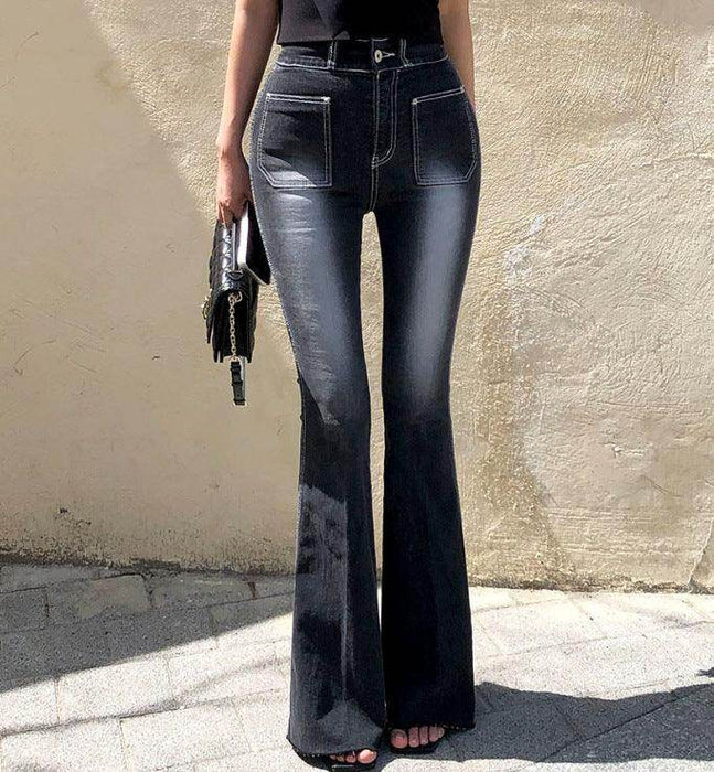 High Waist Big Long Leg Denim - Magellan Fashion Shop