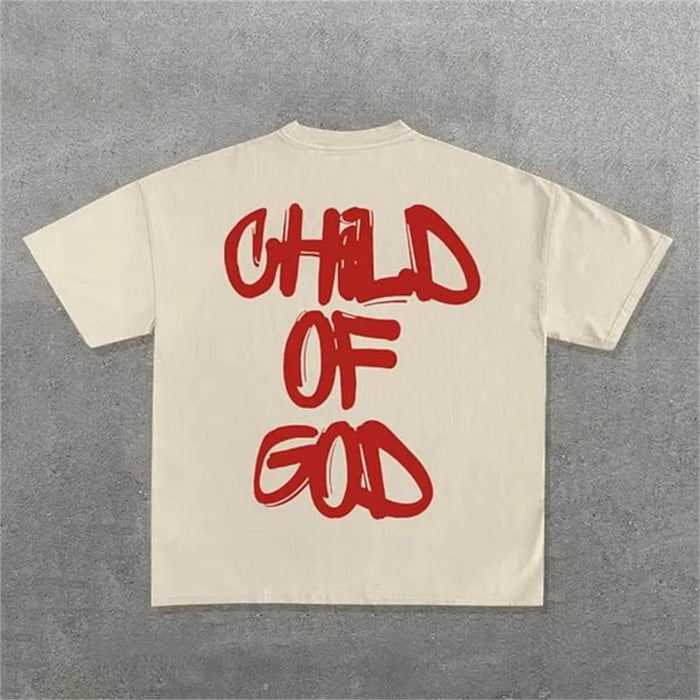 Personality Letter Pattern Oversized T-shirt Men - Magellan Fashion Shop