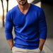 Fall Winter Men Knitwear V-neck Slim Fit Thin Long Sleeve Sweater - Magellan Fashion Shop