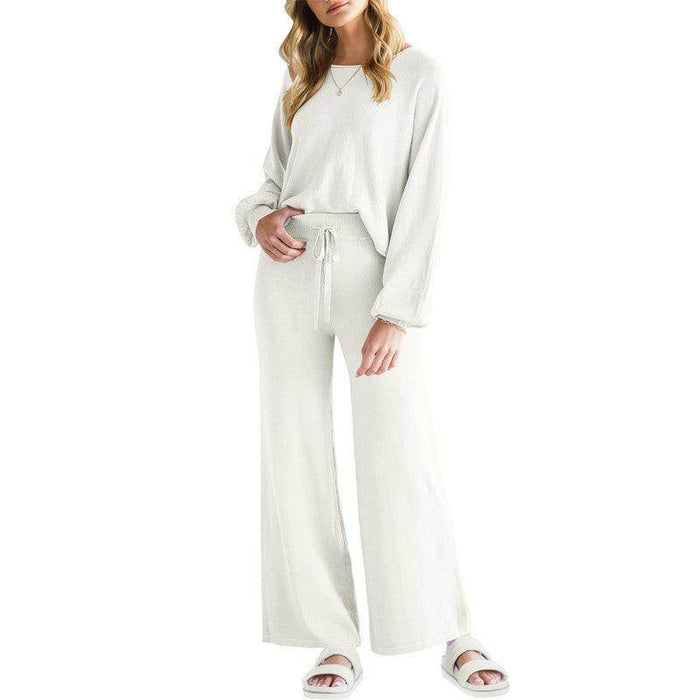 Casual Slimming Long-sleeved Trousers Thin Two-piece Suit - Magellan Fashion Shop