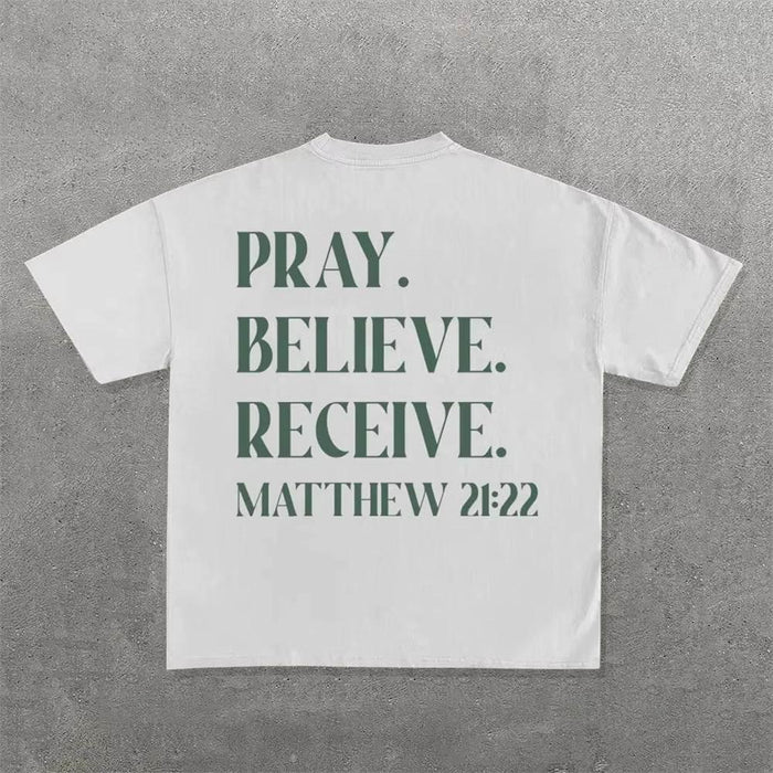 Personality Letter Pattern Oversized T-shirt Men - Magellan Fashion Shop
