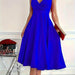 Simple Solid Color Casual Sleeveless Diagonal Collar Vest Dress - Magellan Fashion Shop