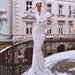 Cross Border Trendy Unique White Hooded Swing Collar High Waist Slim Fit Long Dress - Magellan Fashion Shop