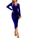 Women's Cross Mid-length Cocktail Party Evening Dress - Magellan Fashion Shop