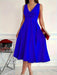 Simple Solid Color Casual Sleeveless Diagonal Collar Vest Dress - Magellan Fashion Shop
