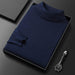 Men's Sweater Slim Fit Pure Color Half Collar Knitted Bottoming Shirt - Magellan Fashion Shop