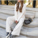 New Solid Color Knitted Pullover Turtleneck Sweater Suit - Magellan Fashion Shop