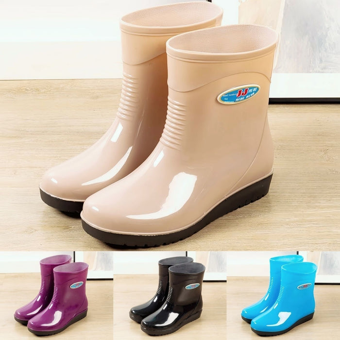 Women's Casual Rain Boots Middle Tube Non-slip