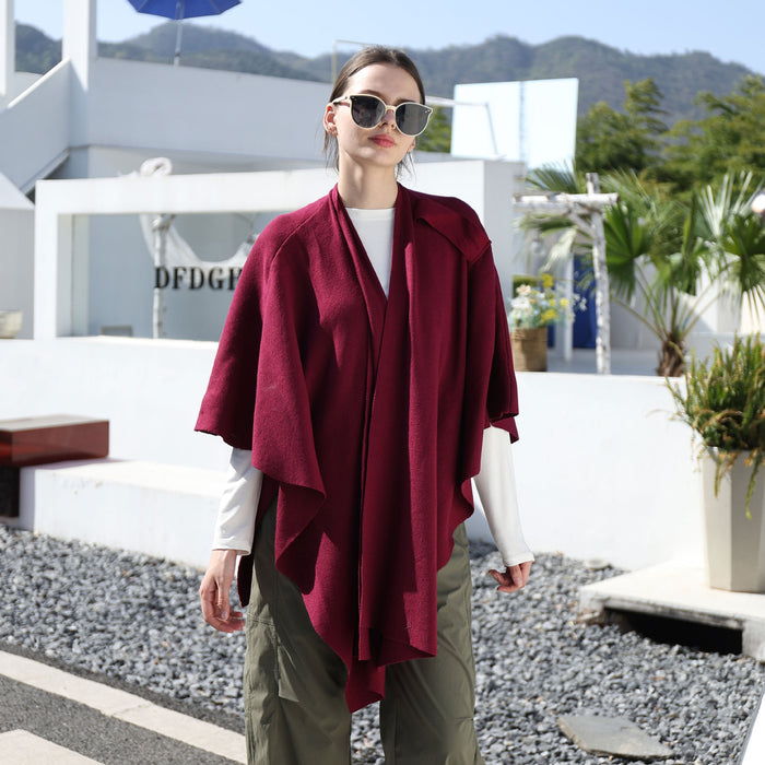 Solid Color Simple Side Strap Shawl Knitted Shoulder Strap