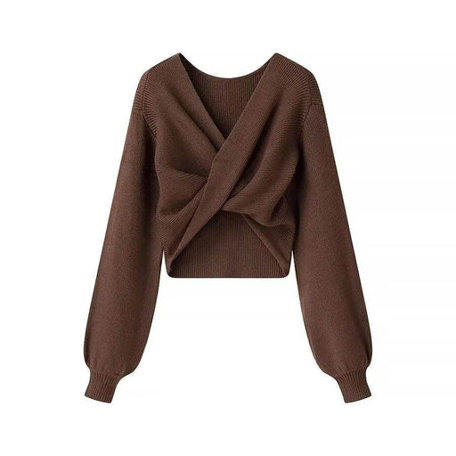 Women's Fashion Design Knitted Pullover Sweater - Magellan Fashion Shop