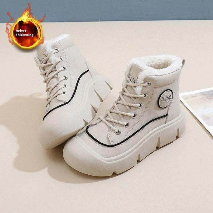 Women's High-top Velvet Warm Cotton Shoes Platform Snow Boots - Magellan Fashion Shop