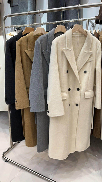 Double-breasted Shoulder Double-sided Wool Overcoat - Magellan Fashion Shop