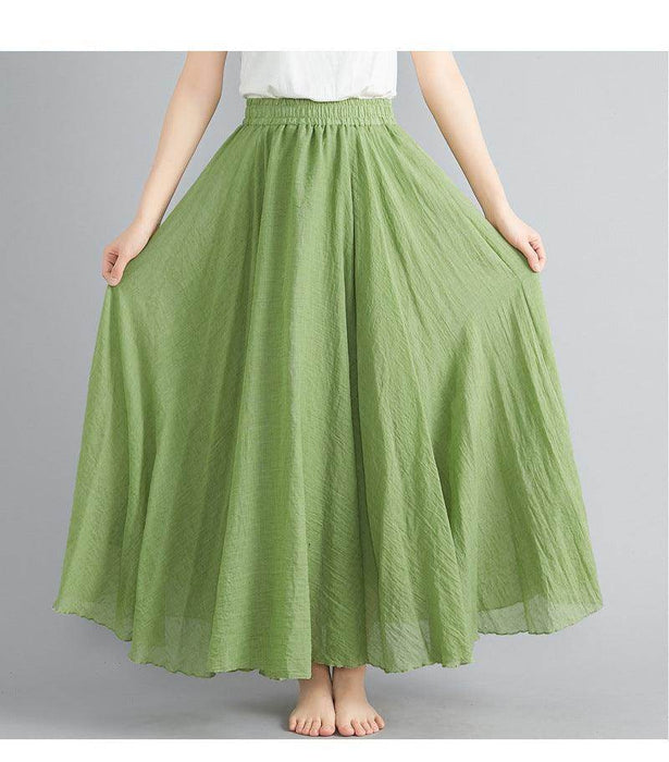 Lady Literature Plus Size Cotton And Linen Skirt - Magellan Fashion Shop