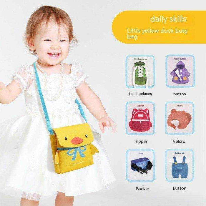 Baby Montessori Early Education Schoolbag with colorful educational toys for toddlers