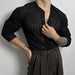 Solid Color Hollow Round Neck Hollow Cardigan - Magellan Fashion Shop