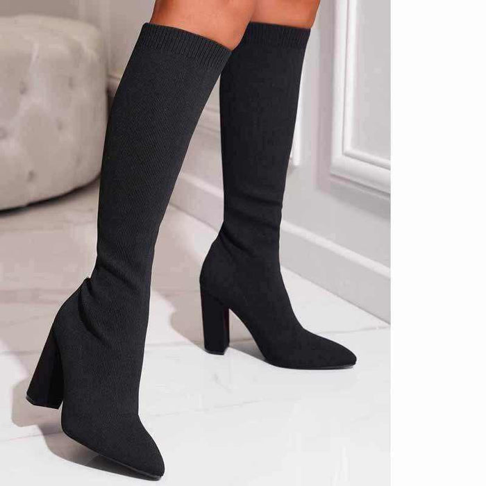 Thick High-heeled Thigh Boot Women - Magellan Fashion Shop