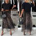 Leopard Print Elastic Waist Big Chiffon Skirt - Magellan Fashion Shop