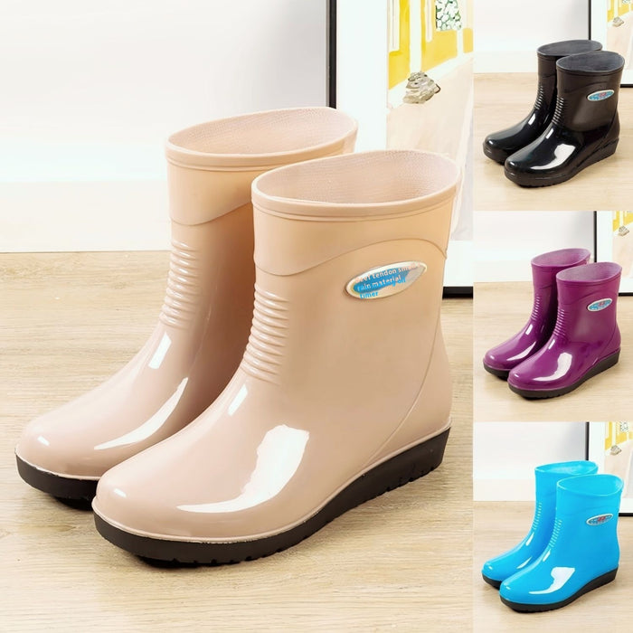 Women's Casual Rain Boots Middle Tube Non-slip