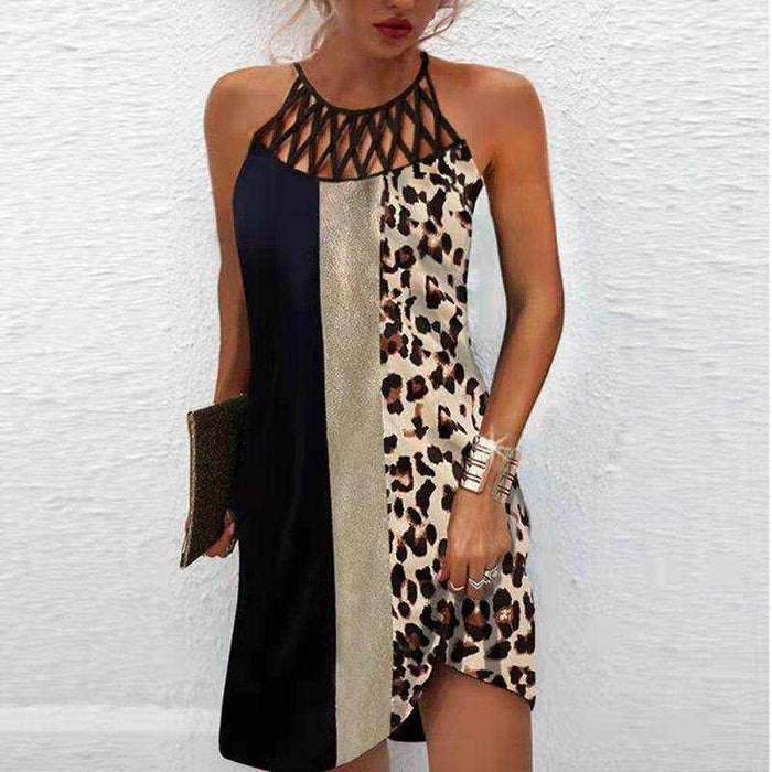 Fashion Print Dress Casual Halterneck Dresses For Women Summer Clothes - Magellan Fashion Shop