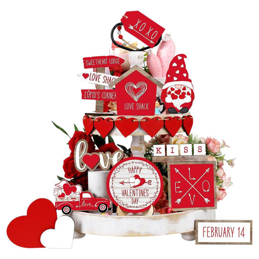 Wooden Decorative Tray Ornament For Human Day Party - Magellan Fashion Shop