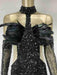 Dress Halter Feather Sequins Short Hip Skirt With Gloves Dress - Magellan Fashion Shop